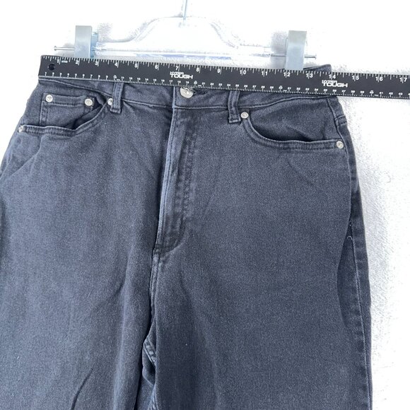 Divided By H&M Mom Jeans High Rise Womens Size 8 Black Five Design Pockets - Picture 8 of 12